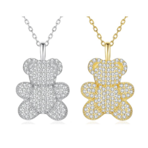 Bear Pendant 18K Gold-Plated Sterling Silver Necklace