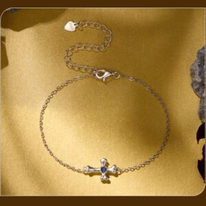 Cross Sterling Silver Bracelet